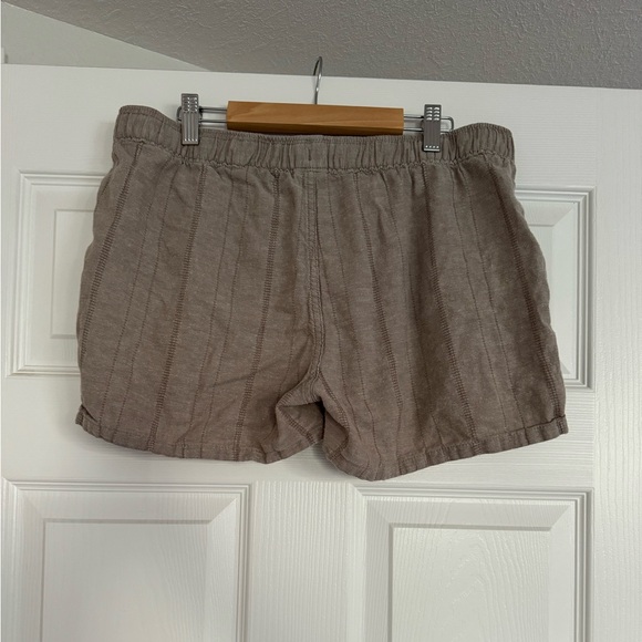 Patagonia Island Hemp Baggies Shorts Tan Brown Stripe Women's Size Medium - Picture 6 of 7